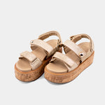 Lucille Gold Woven Sandals