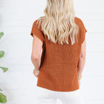 LaRussa Rust Cap Sleeve Sweater Be Cool
