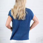 LaRussa Teal Cap Sleeve Sweater Be Cool