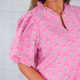 Lainey Pink Deco Lilies Top Mary Square