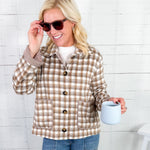 Lambert Taupe Check Jacket Jodifl 