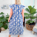 Lamu Blue Midi Dress Azure and Indigo
