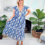 Lamu Blue Midi Dress Azure and Indigo