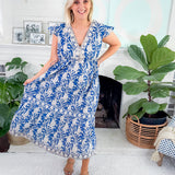 Lamu Blue Midi Dress Azure and Indigo