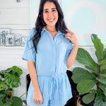 Lana Azure Whisper Tie Front Top Meet Me in Santorini