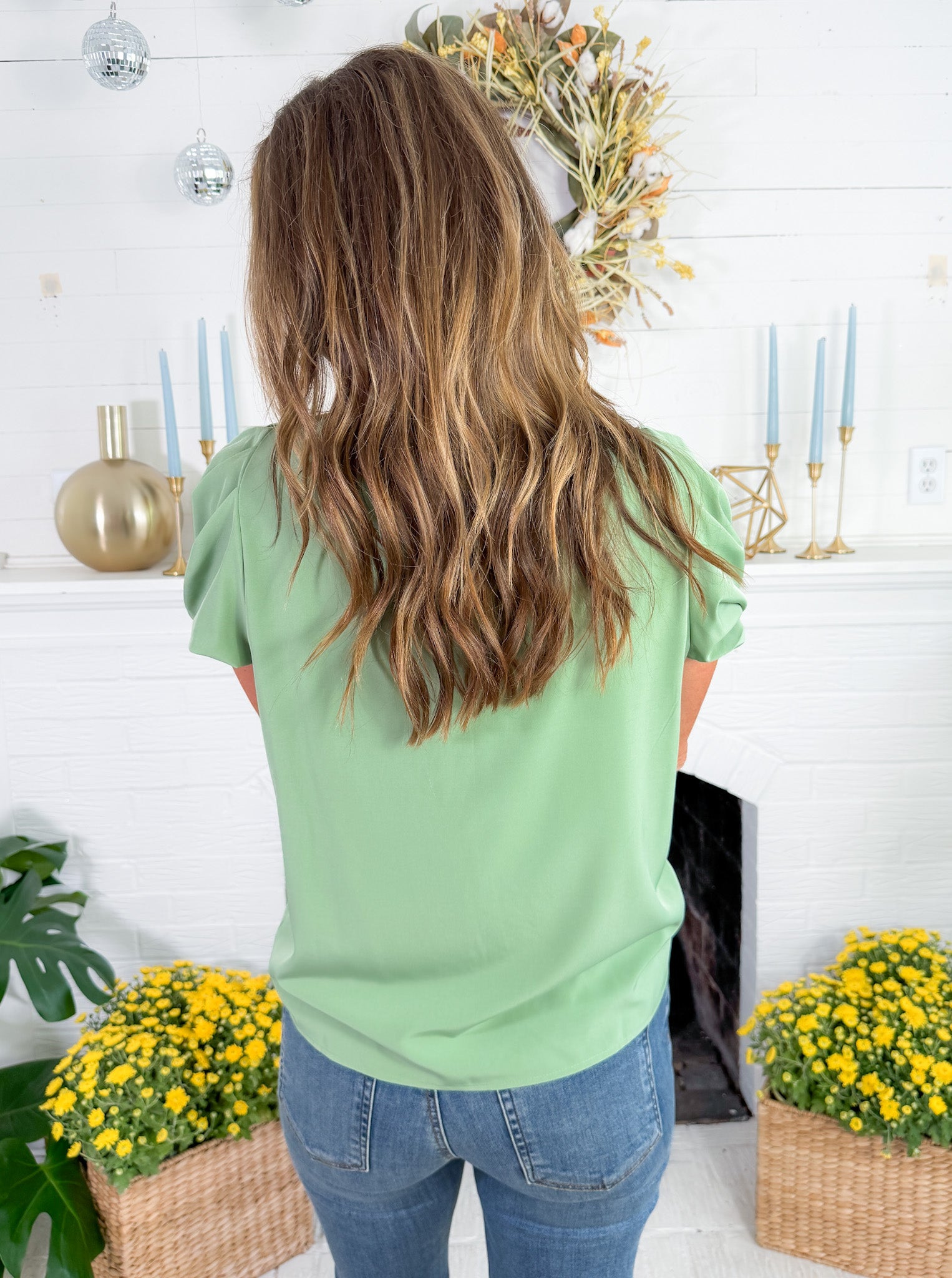 Laney Basil Top Mary Square