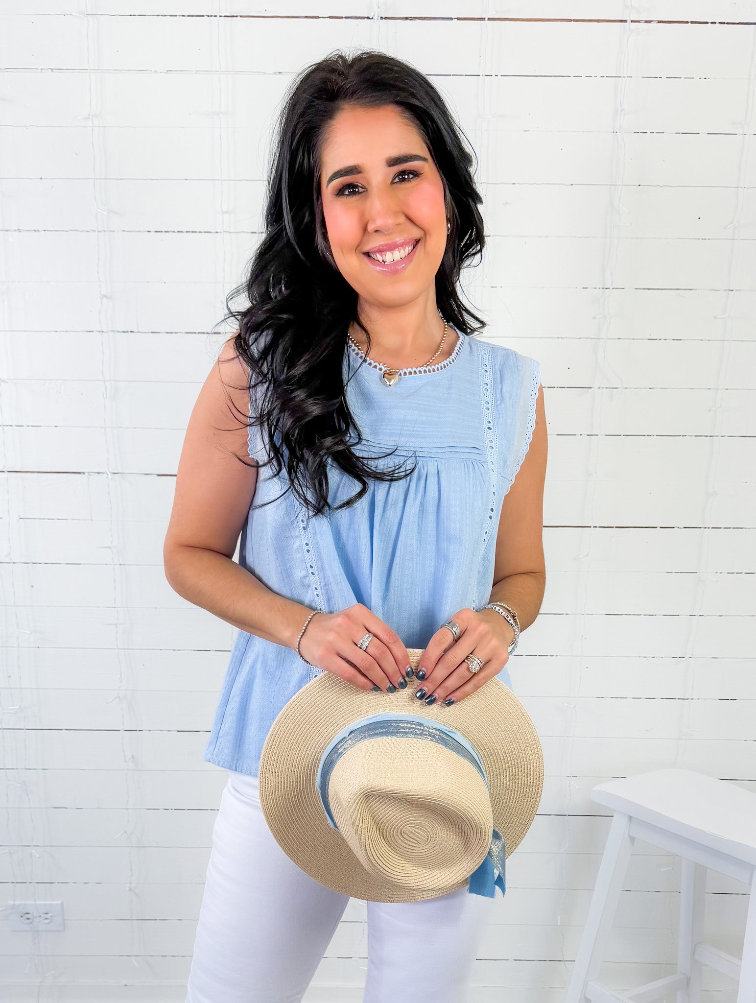 Langley Sky Blue Bib Front Top JODIFL