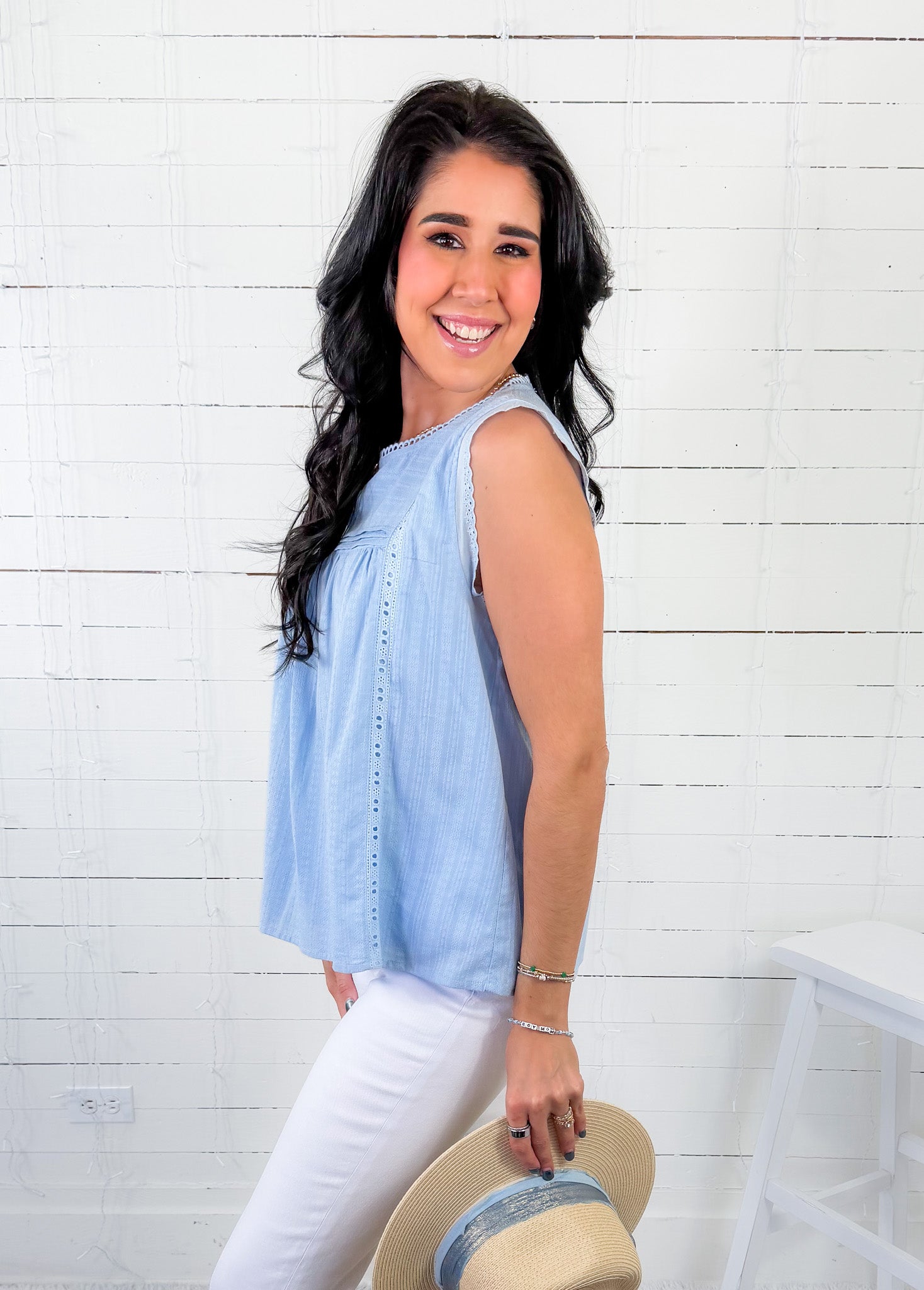 Langley Sky Blue Bib Front Top JODIFL