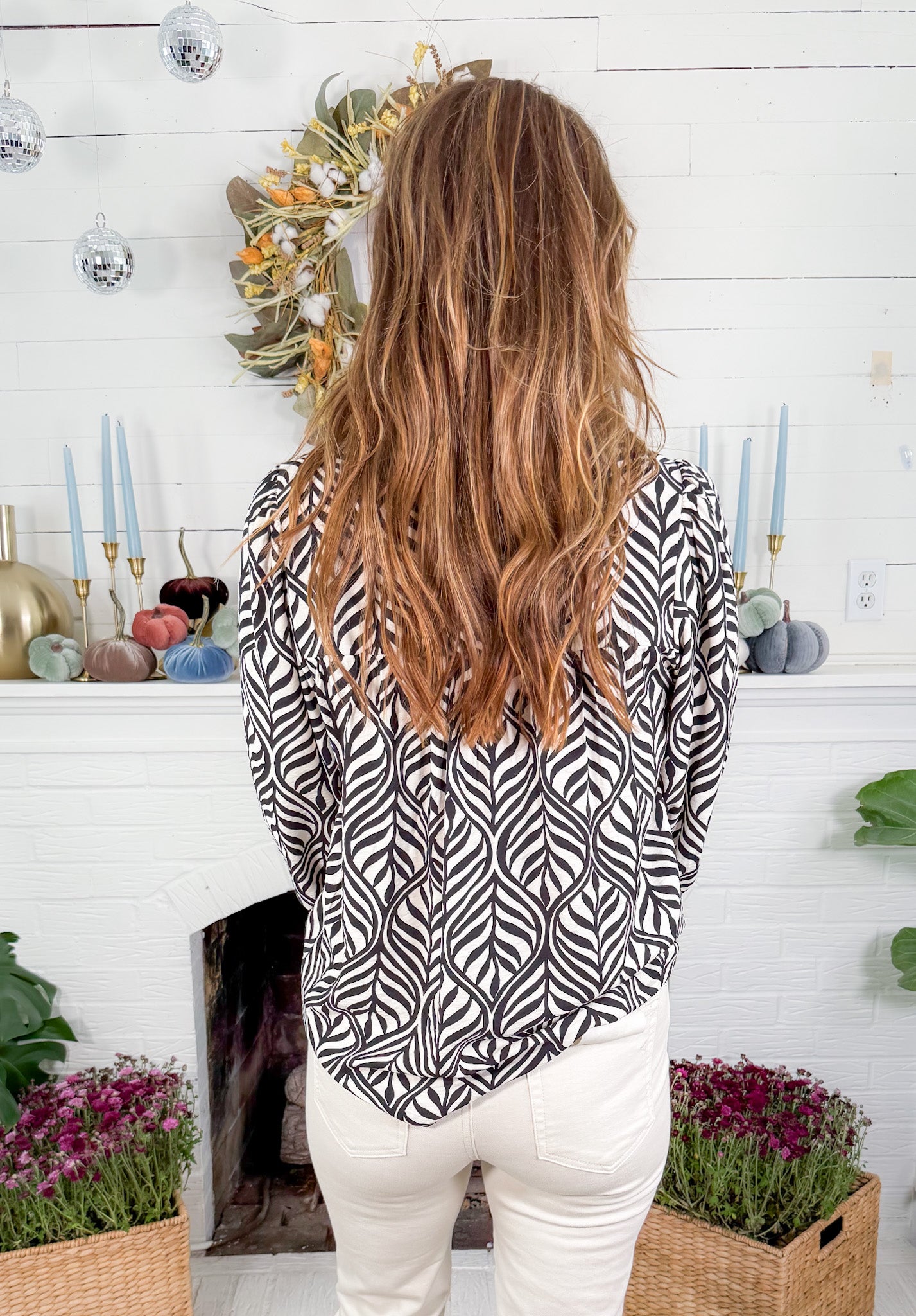 Lariat Black Boho Leaf Top Jodifl