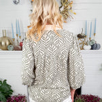 Lariat Sage Boho Leaf Top Jodifl