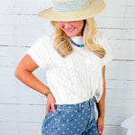 Lark Off White Cable Sweater Entro