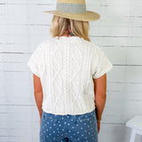 Lark Off White Cable Sweater Entro