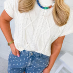 Lark Off White Cable Sweater Entro