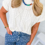 Lark Off White Cable Sweater Entro