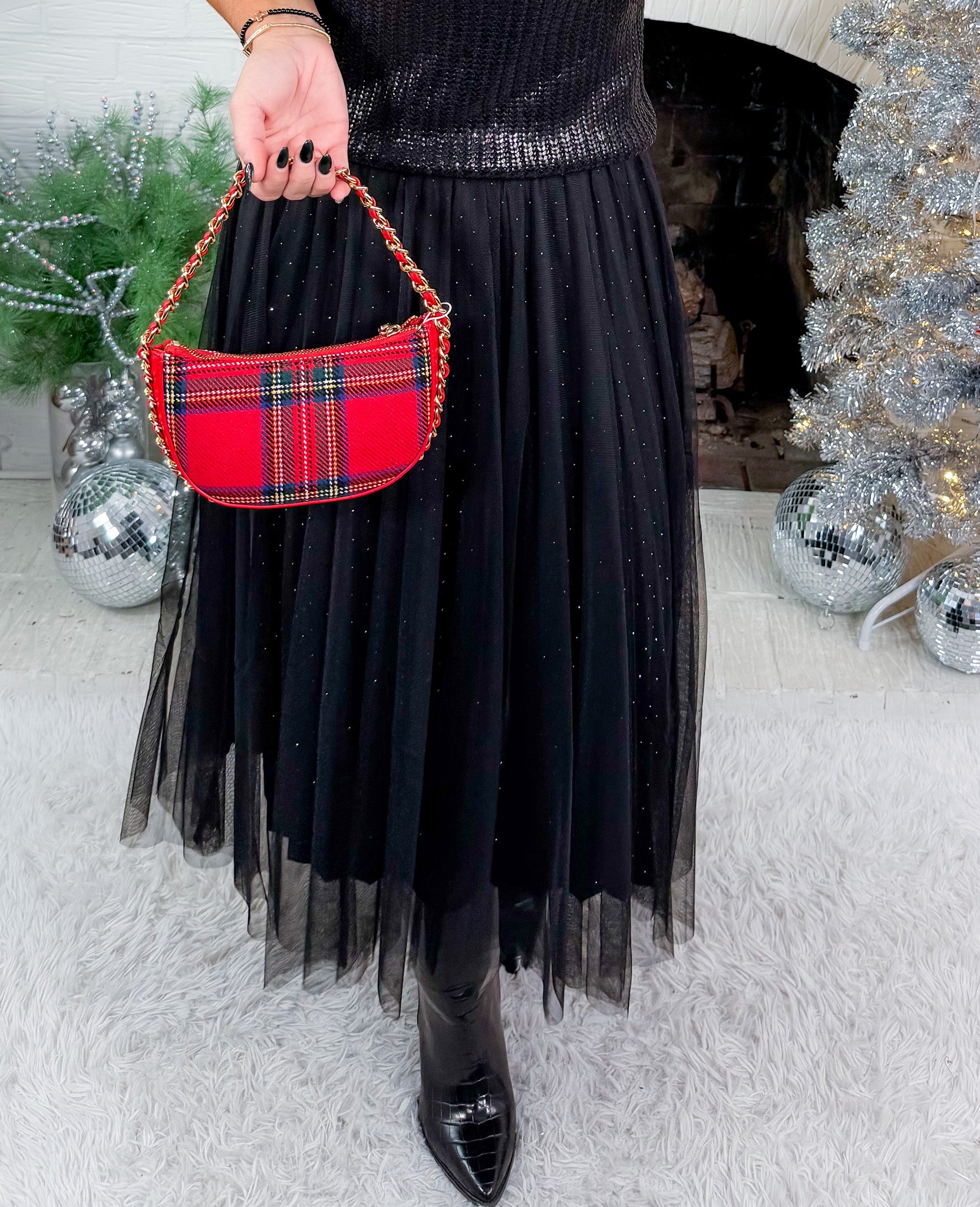 Larkin Black Sparkle Tulle Skirt Molly Bracken