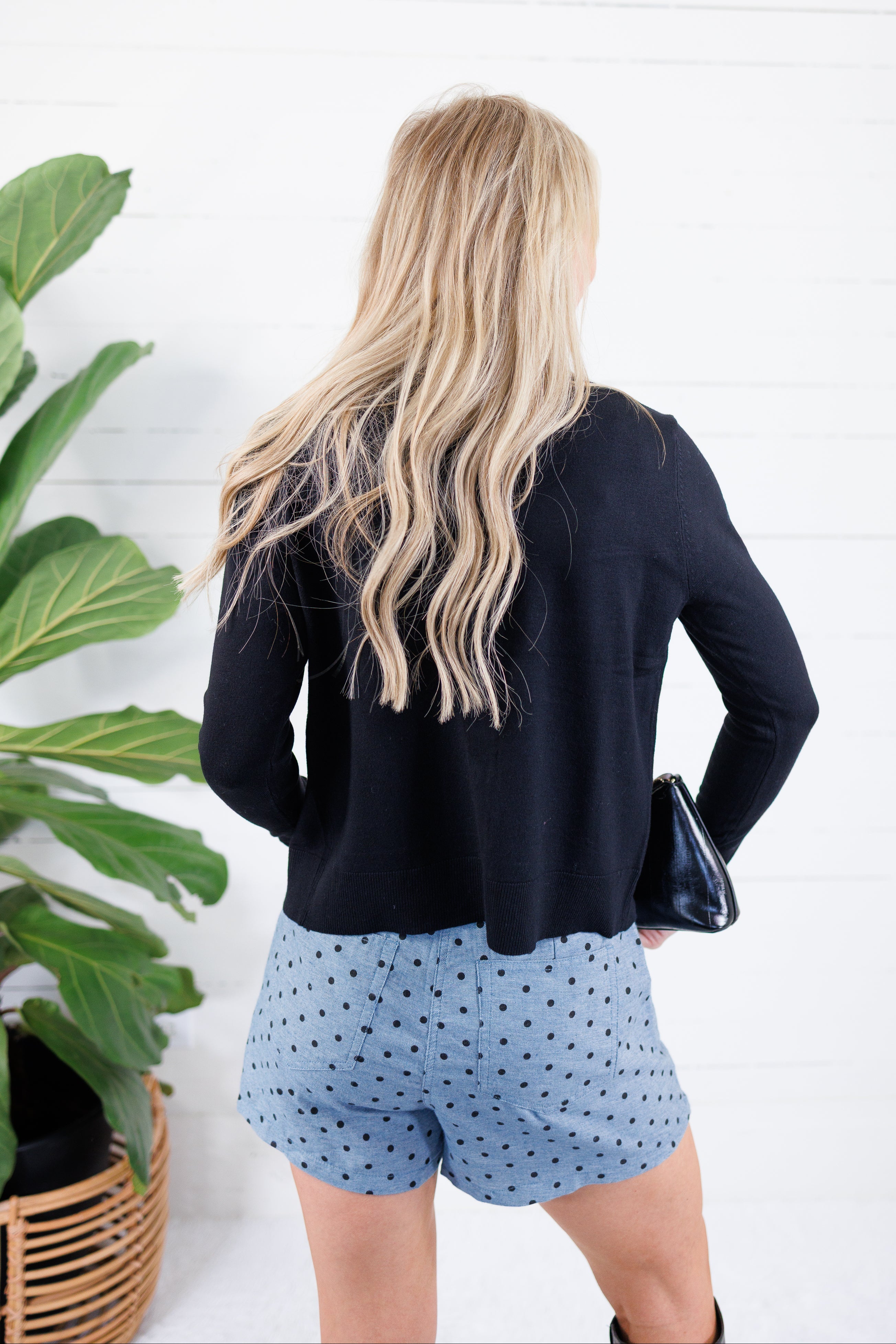 Leah Black Ultra Soft Crewneck Cardigan Be Cool