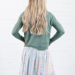 Leah Spruce Ultra Soft Crewneck Cardigan Be Cool