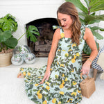 Lemon Grove Aqua Maxi Dress