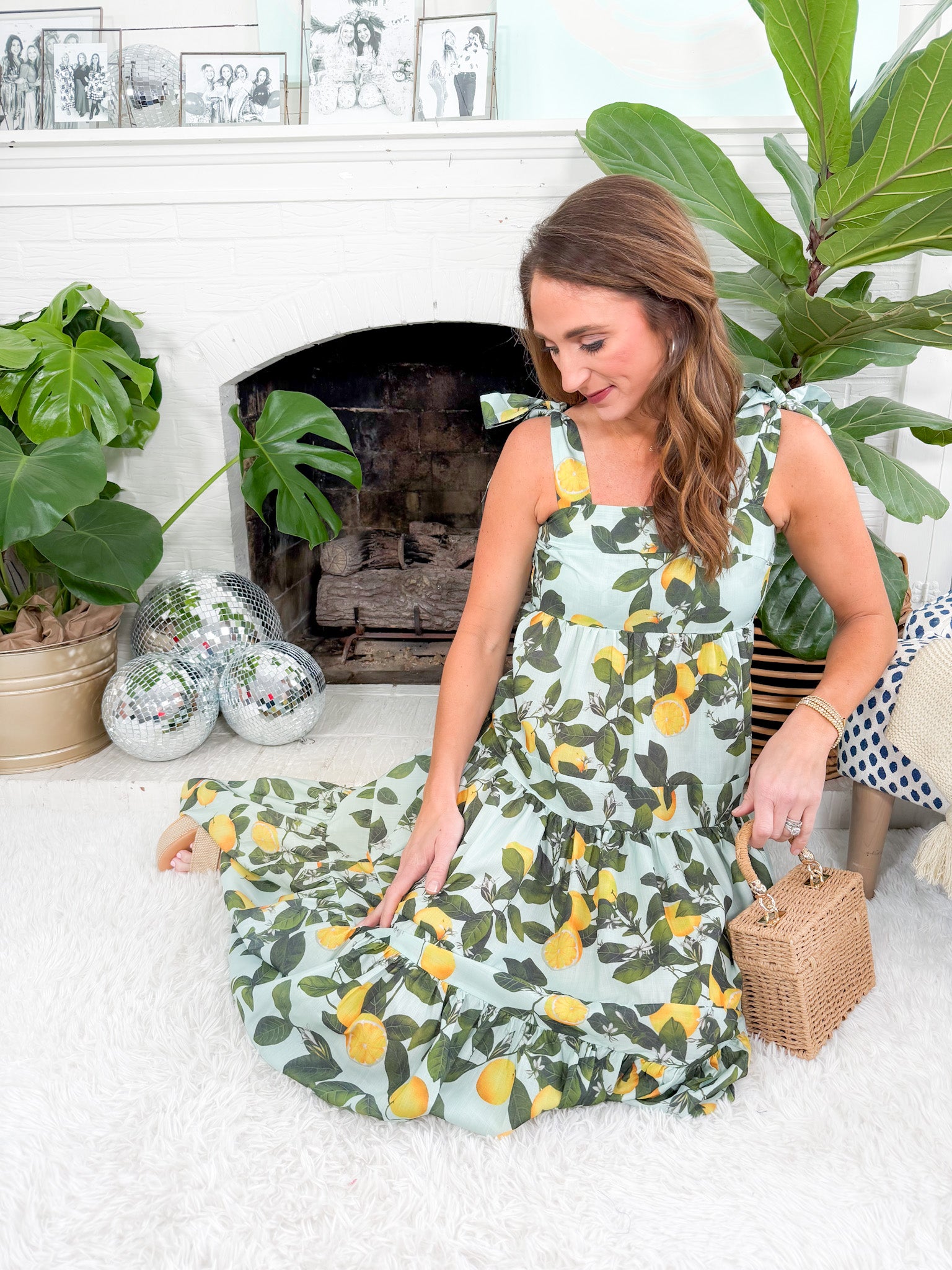 Lemon Grove Aqua Maxi Dress