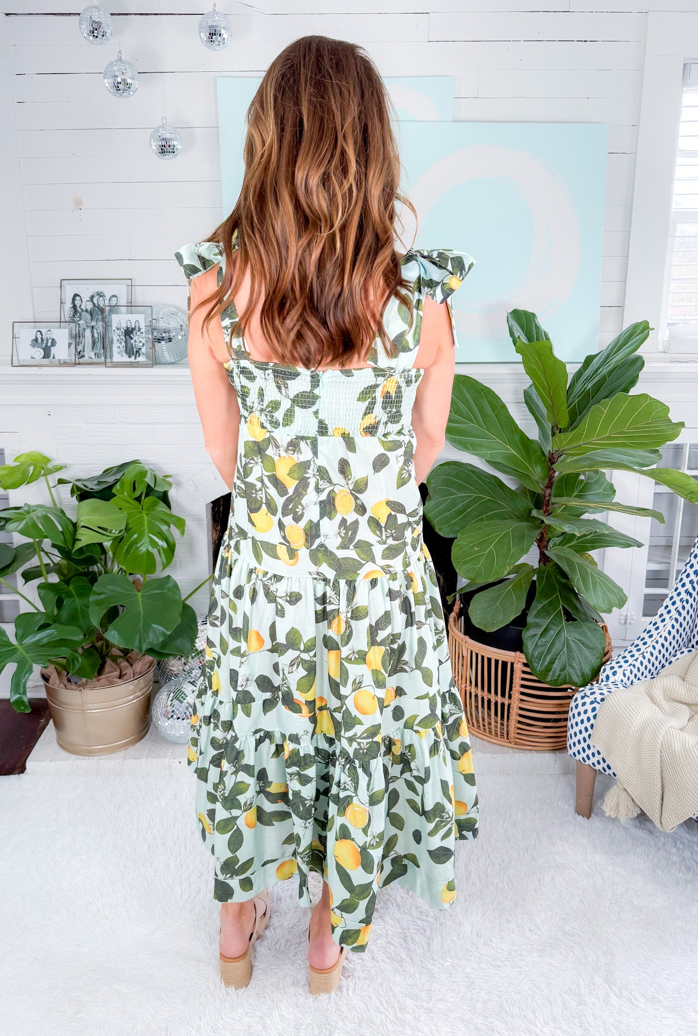 Lemon Grove Aqua Maxi Dress