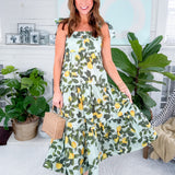 Lemon Grove Aqua Maxi Dress