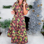 Lena Floral Jacquard Maxi Dress Sincerely Ours