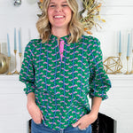 Lia Green Honey Vines Top Mary Square
