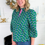Lia Green Honey Vines Top Mary Square