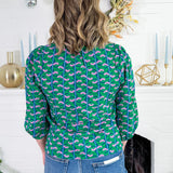 Lia Green Honey Vines Top Mary Square