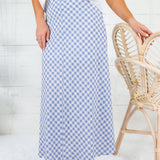 Libby Periwinkle Blue Gingham Maxi Skirt Things Between