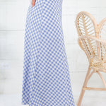 Libby Periwinkle Blue Gingham Maxi Skirt Things Between
