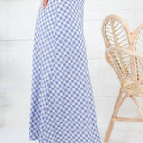 Libby Periwinkle Blue Gingham Maxi Skirt Things Between