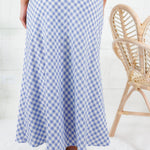 Libby Periwinkle Blue Gingham Maxi Skirt Things Between