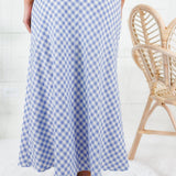 Libby Periwinkle Blue Gingham Maxi Skirt Things Between
