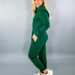 Lillian Forest Green Knit Jumpsuit