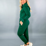 Lillian Forest Green Knit Jumpsuit