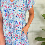 Lillian Star Spangled Blue Mini Dress Mary Square