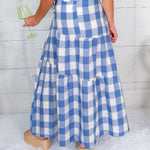 Linzie Blue Buffalo Tie Maxi Skirt