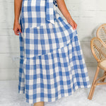 Linzie Blue Buffalo Tie Maxi Skirt