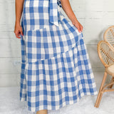 Linzie Blue Buffalo Tie Maxi Skirt