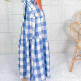 Linzie Blue Buffalo Tie Maxi Skirt