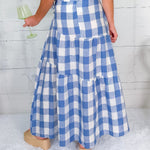 Linzie Blue Buffalo Tie Maxi Skirt