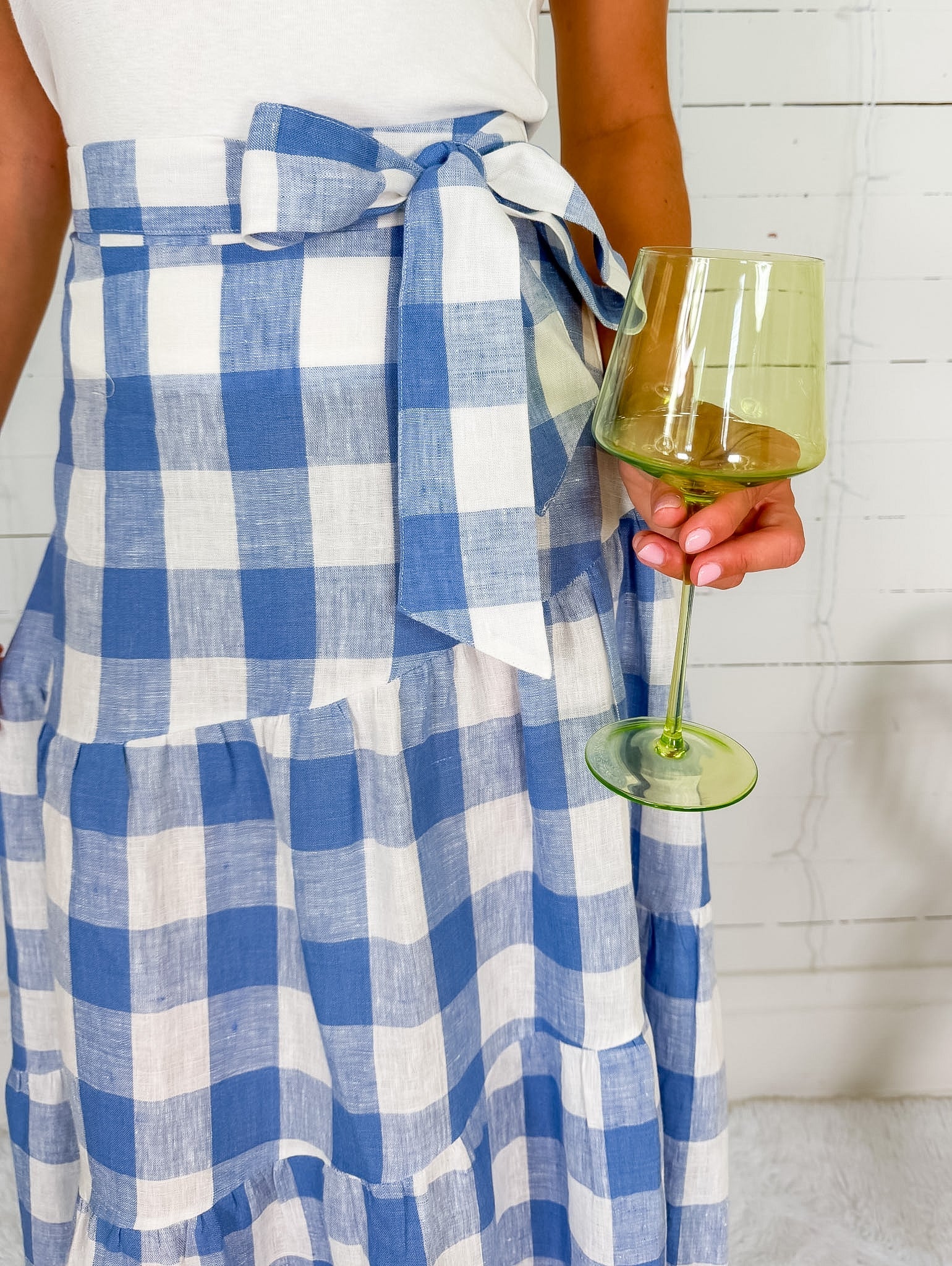 Linzie Blue Buffalo Tie Maxi Skirt