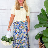 Livia Lemon Textured Diamond Cardigan Sweater PINCH 