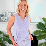 Livvy Lilac Split Neck Tank BOBI