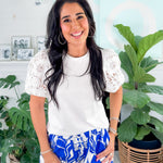Liz Cobalt Seashells Shorts Maude Vivante