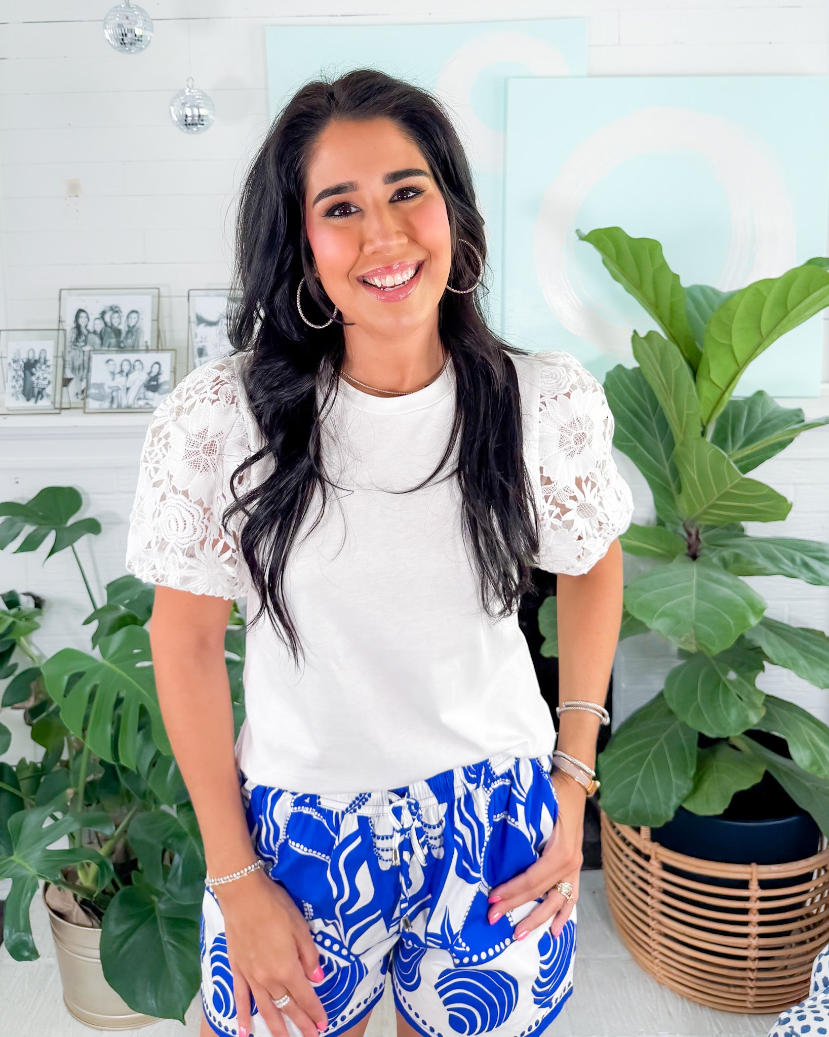 Liz Cobalt Seashells Shorts Maude Vivante