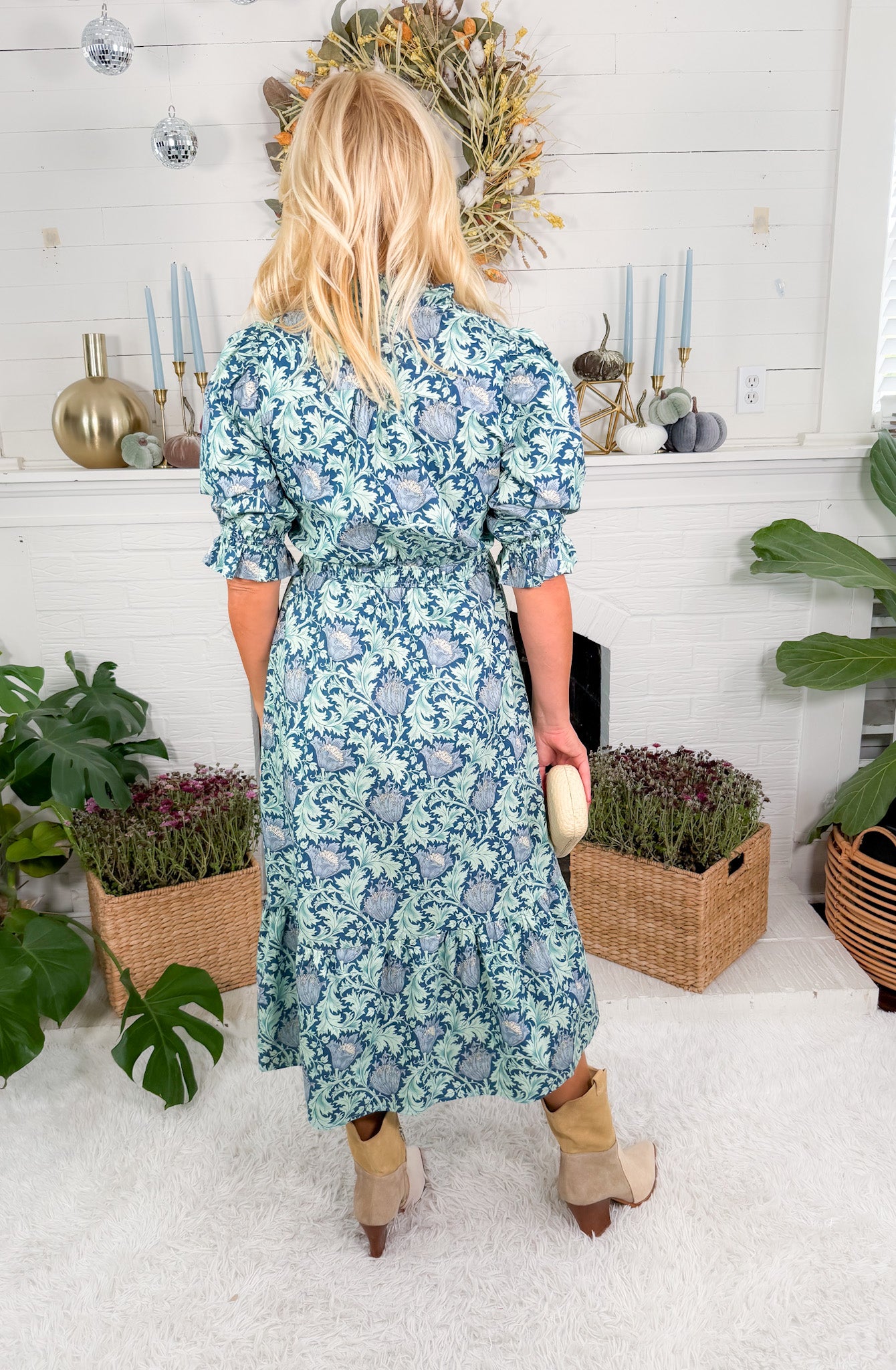 Liza Jane Navy + Mint Maxi Dress Umgee