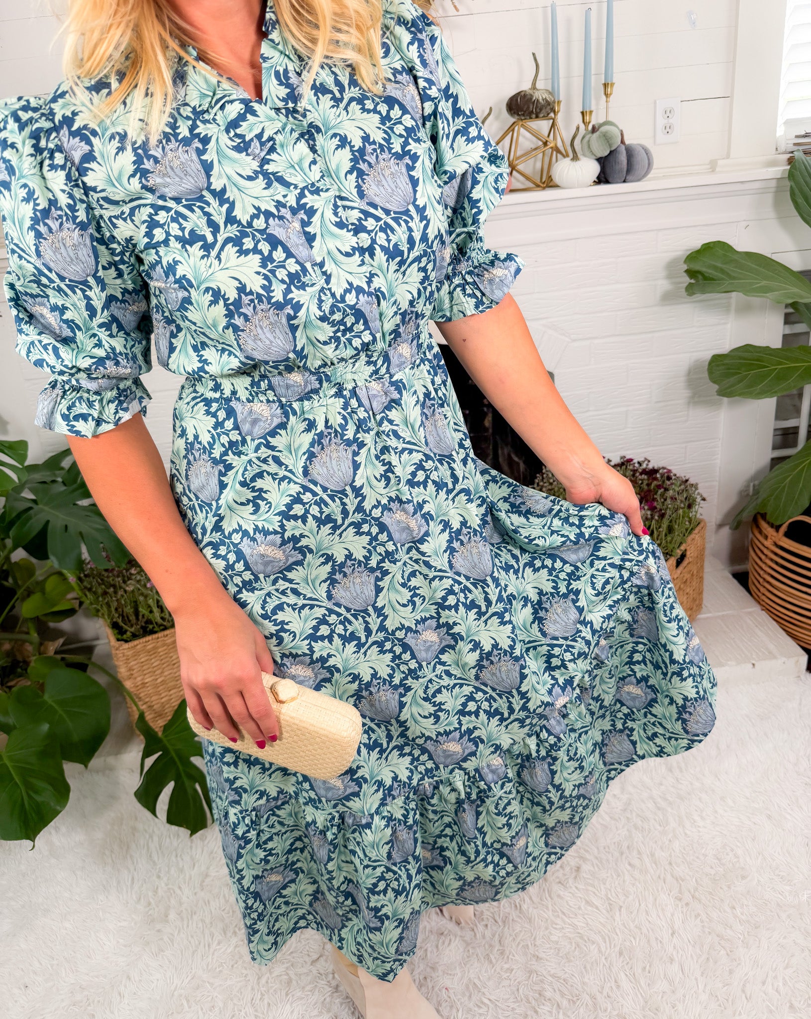Liza Jane Navy + Mint Maxi Dress Umgee