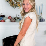 Lois Cream Sweater Vest Pinch